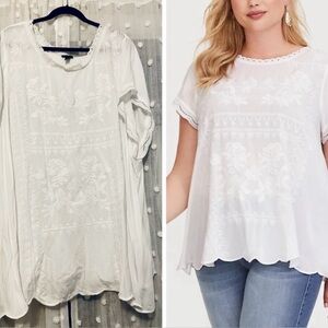 Torrid Embroidered Chalice Top